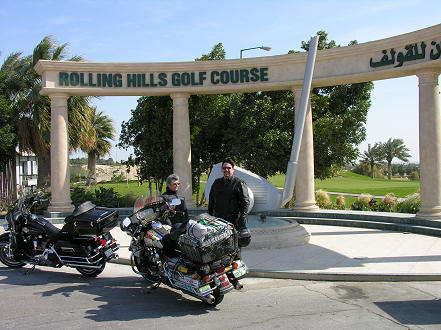 The golf course at the Aramco compound in Dhahran with Jeff