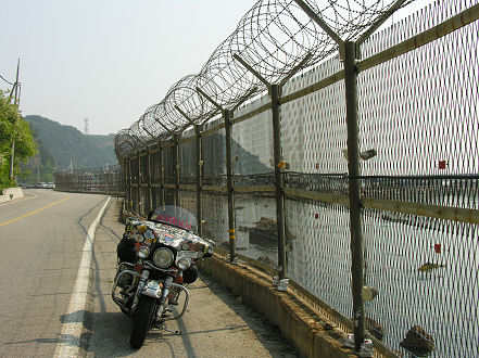 Heavily protected coast of South Korea