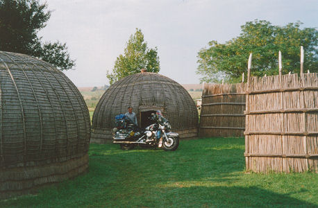 Traditionally built beehive hut, our hotel for the night