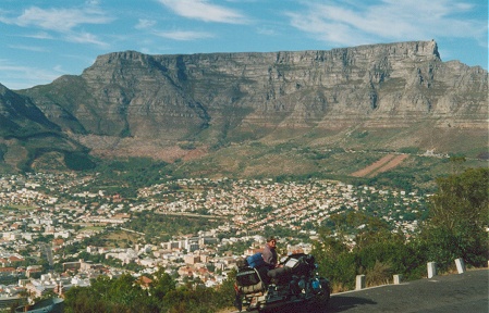 Table Top Mountain hanging over Cape Town