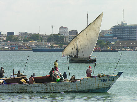 The old and the new in Dar es Salaam