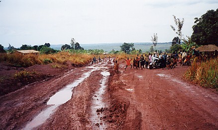 Slippery red clay after a thunderstorm