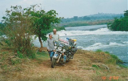 The start of the Nile river leaving Lake Victoria