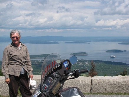 Top of Cadillac
          Mountain overlooking Bar Harbor