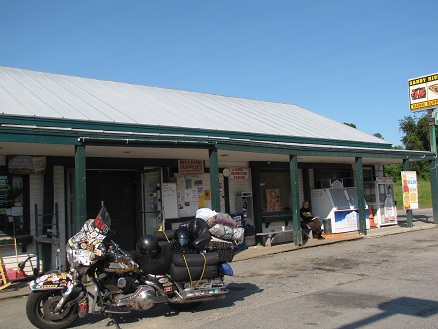 Roadside coffee at a small
          store on highway 2 heading west