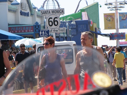 The end of Route 66, Santa
          Monica Pier