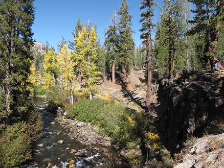 Walking in
          Devils Postpile National Monument