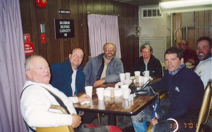 Birthday dinner with other riders at Prudhoe Bay, the furthest north we can ride