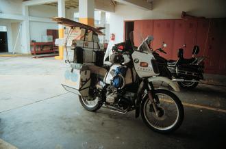 Bike at the Road Knights motorcycle club, Panama.