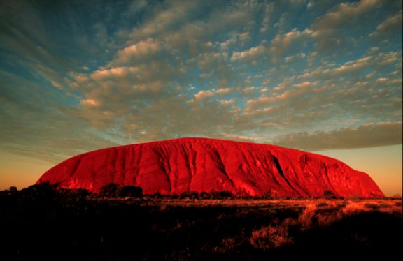 Uluru (Ayers Rock) at sunrise.