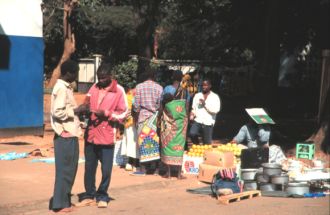 Street vendors in Kasungu, Malawi.