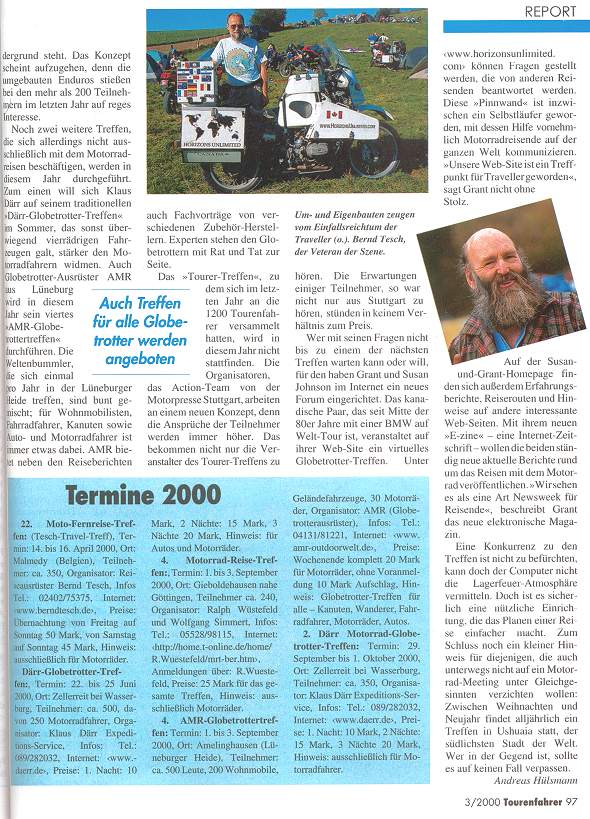 Tourenfahrer March 2000 Article, German only, page 2