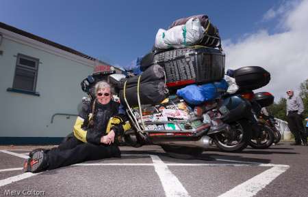 Kay Forwood, the other half of the famous Australian motorcycle travellers!