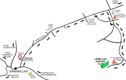 Map to the Community Centre for the Meeting