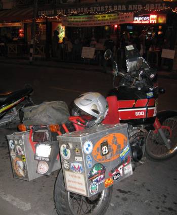 Swiss Yamaha XT600Z with USA registration at HU meeting.