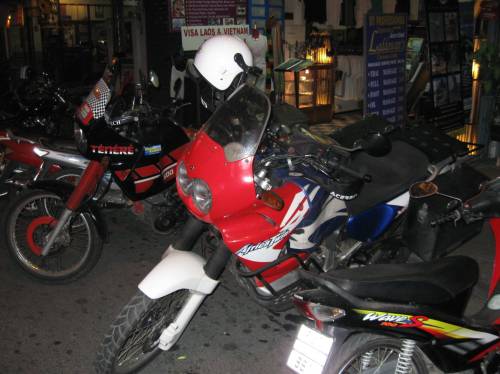 Rare Africa Twin registered in Thailand, at HU meeting, used throughout Southeast Asia.