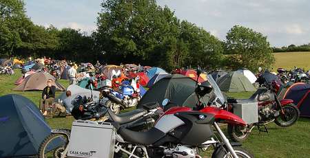 One of the camping fields, with Dan's 