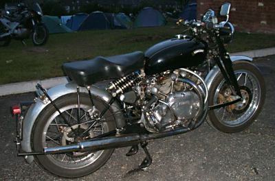 A variety of bikes showed up, including this Vincent.