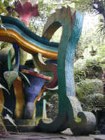 Concrete flower, over six feet tall, in Xilitla