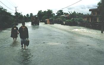 flooding due to monsoon rains