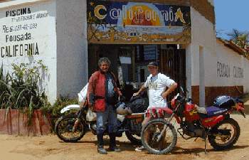 With Paul Moody, host at the Hotel California and one-time London motorcycle courier.