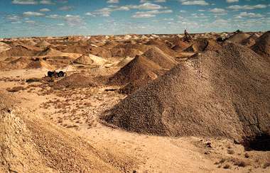 Coober Pedy opal mine tailings.