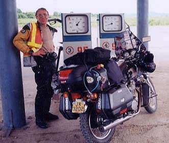 Arthur Zawodney, shown here with his Yamaha SR 500, proving age is no reason to slow down by starting his first ride around the globe after retiring from a successful business career.