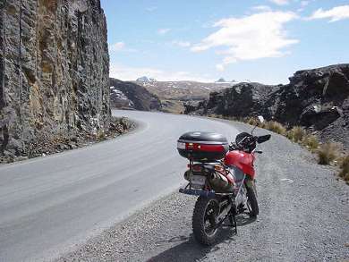 At the top of the Most Dangerous Road in the World.