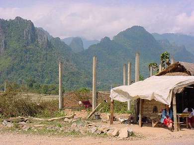 Laos mountain village.