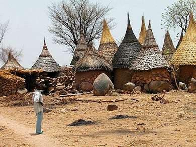 Village huts, Cameroon.
