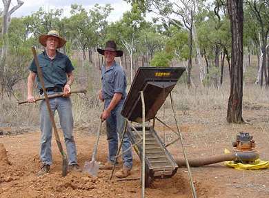 Goldmining in Australia.