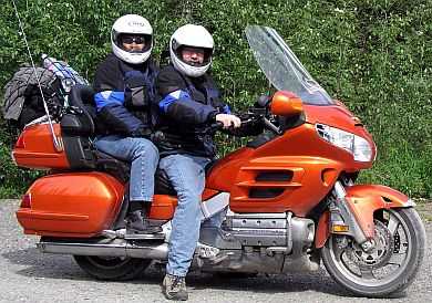 Paul and Yolanda on their Goldwing.