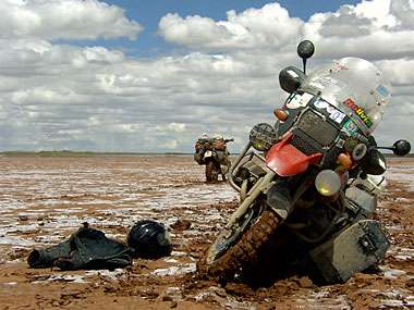 Stuck in the Salar, Bolivia.