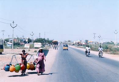 Suburb of Hyderabad, Going for water.