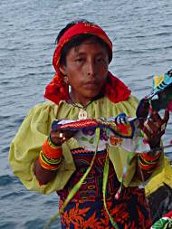 Kuna woman in San Blas, Cartagena.