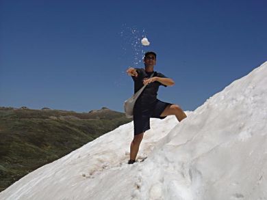 Snowball fight in Australia!