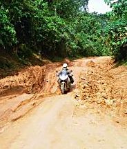 Muddy roads in Cameroon.