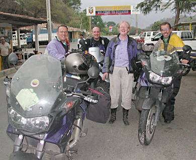 Colombian bikers in Ecuador.