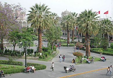 Plaza de Armas, Arequipa, Peru.