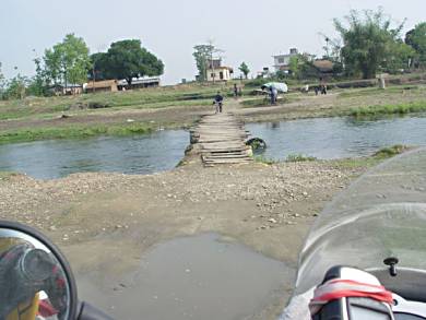 Last nights storm washed out the main road.