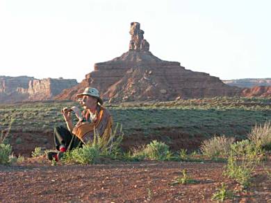 Making music in the Valley of the Gods, Utah.