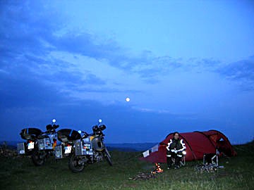 Camping in Romania.