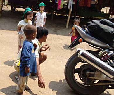 Young Thais catching motorcycle fever.
