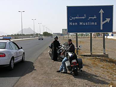 Road for Non Muslims, Saudi Arabia.