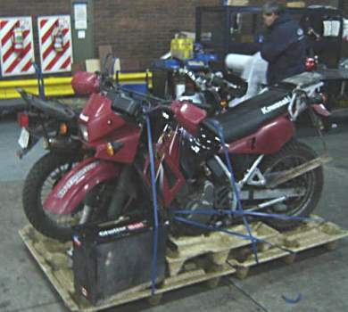 Bikes ready for transport.