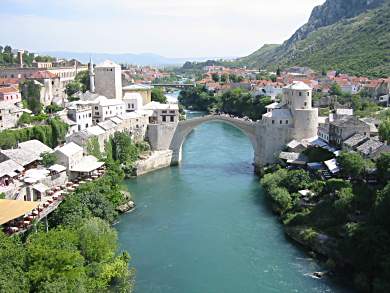 Mostar Bridge in Bosnia- amazing 16th century bridge and medieval town.