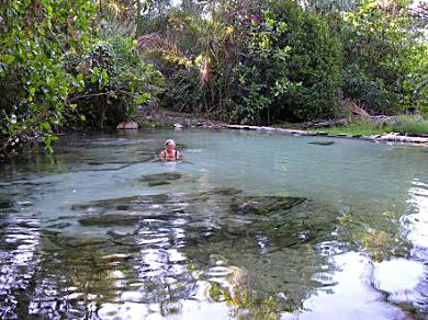 The thermal pool hasn't changed in six years, Kay is a little greyer.