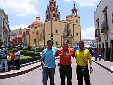 Guanajuato: Los tres motoqueros, Xavier, Andres y Enrique. My Ecuadoran friends