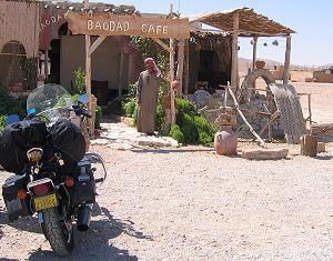 April: by Timothy Bussey, USA; Owner of the Bagdad Cafe on the road from Damascus, Syria to Iraq, Harley-Davidson Wide Glide.