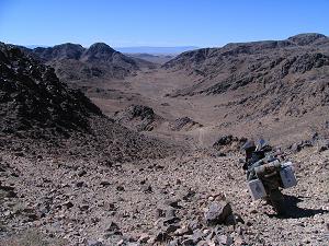 May: by Martijn Pater, Holland; Never ending rocks in the Gobi Desert, Mongolia, R1100GS.